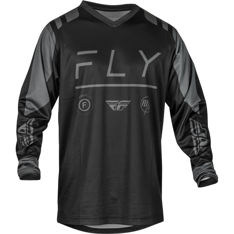 Tricou de motocros FLY Racing F-16 2024 negru-gri