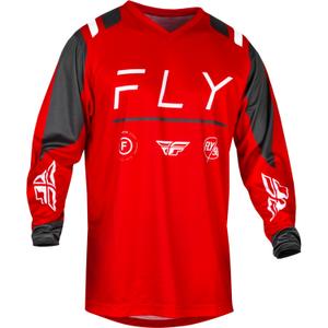 Tricou de motocros FLY Racing F-16 2024 roșu-gri-alb