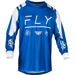 Tricou motocross FLY Racing F-16 2024 albastru și alb