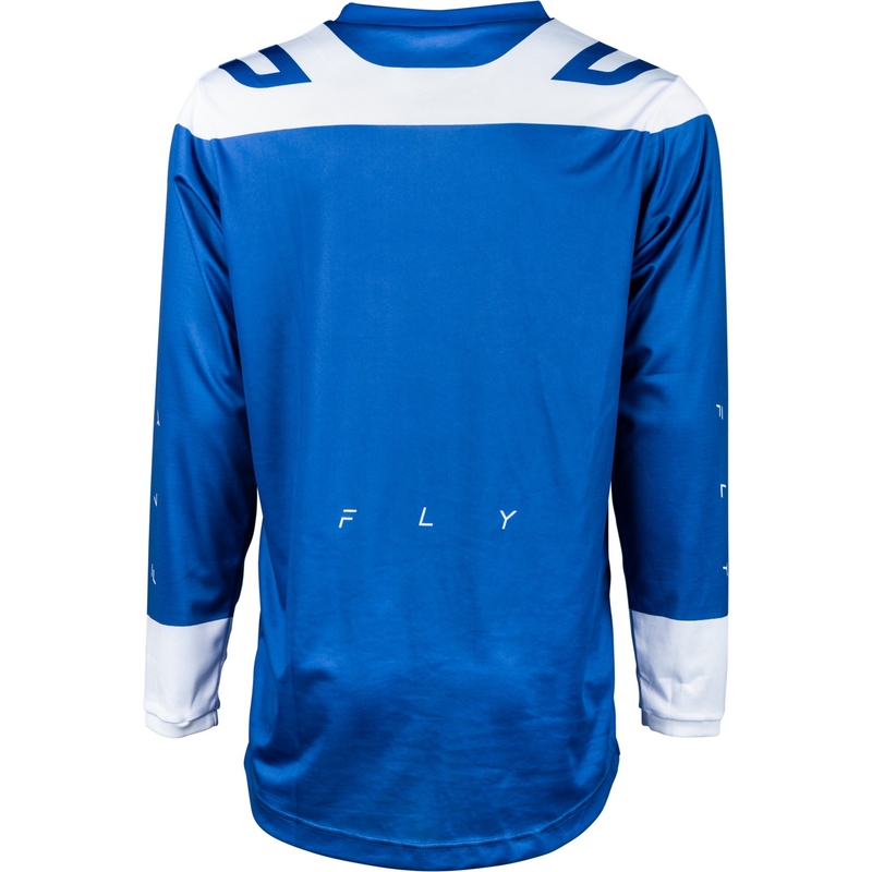 Tricou motocross FLY Racing F-16 2024 albastru și alb