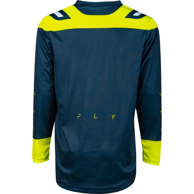 Tricou de motocros FLY Racing F-16 2024 albastru-fluo-galben-albastru