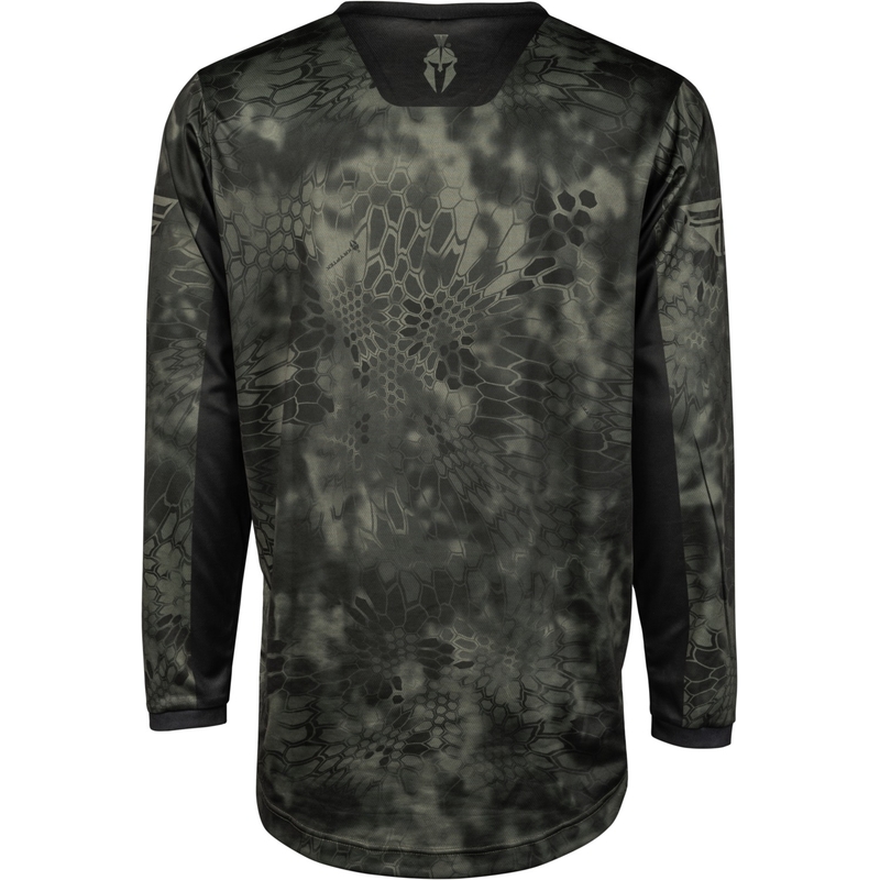 Tricou de motocros FLY Racing F-16 Kryptek 2024 gri-negru