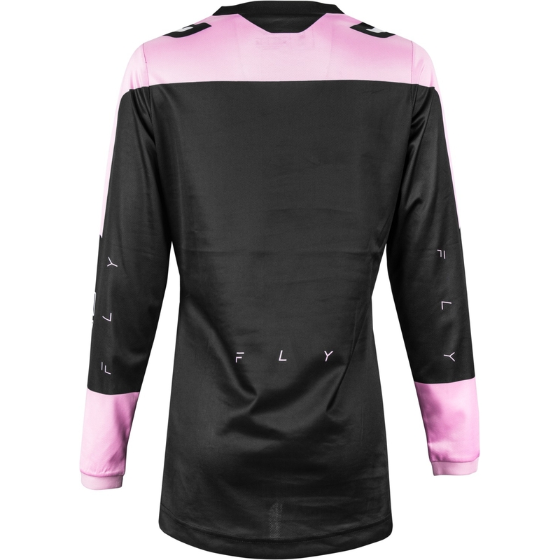 Tricou de motocros pentru femei FLY Racing F-16 2024 negru și roz
