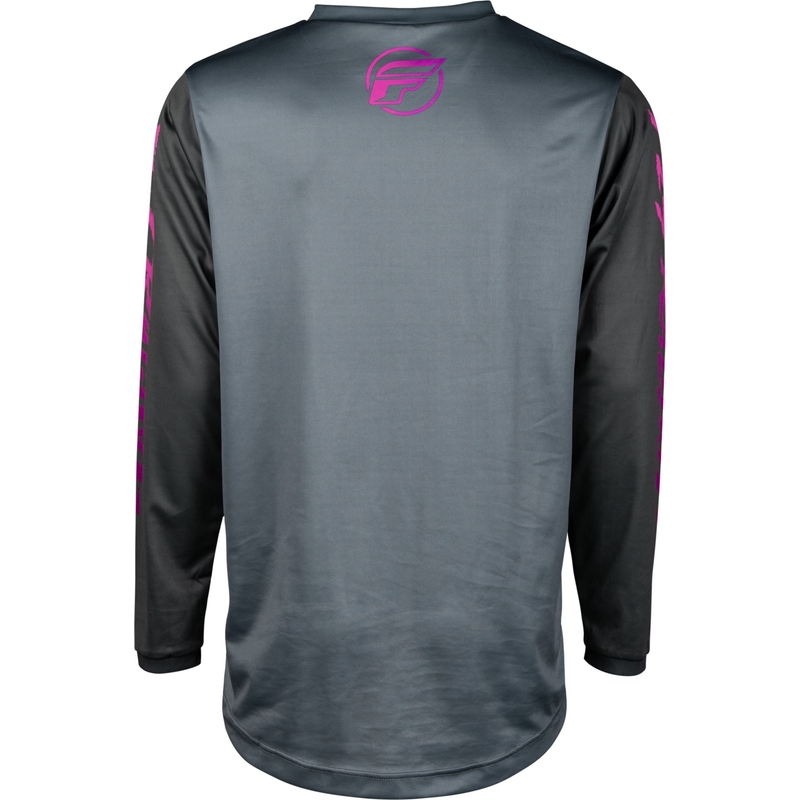Tricou motocross pentru copii FLY Racing F-16 2024 gri-negru-roz