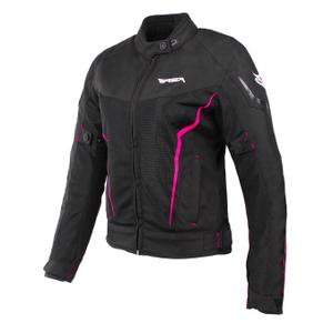 Jachetă de motocicletă pentru femei RSA Bolt negru, alb și roz - II. jakost