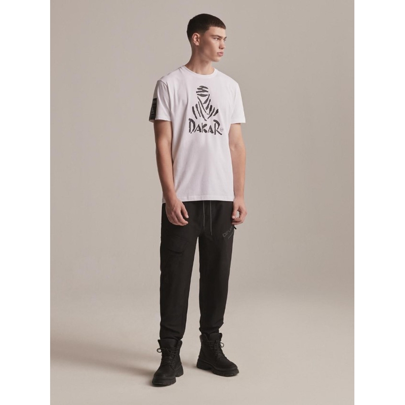 Tricou DAKAR DKR Logo 123 alb lichidare