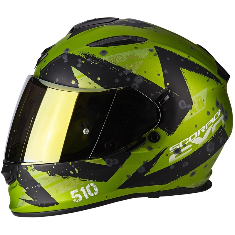 Cască de motocicletă integrală Scorpion EXO-510 Air Marcus negru mat-verde lichidare