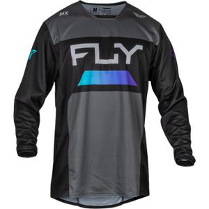 Tricou de motocros FLY Racing Kinetic Reload 2024 gri-negru-albastru