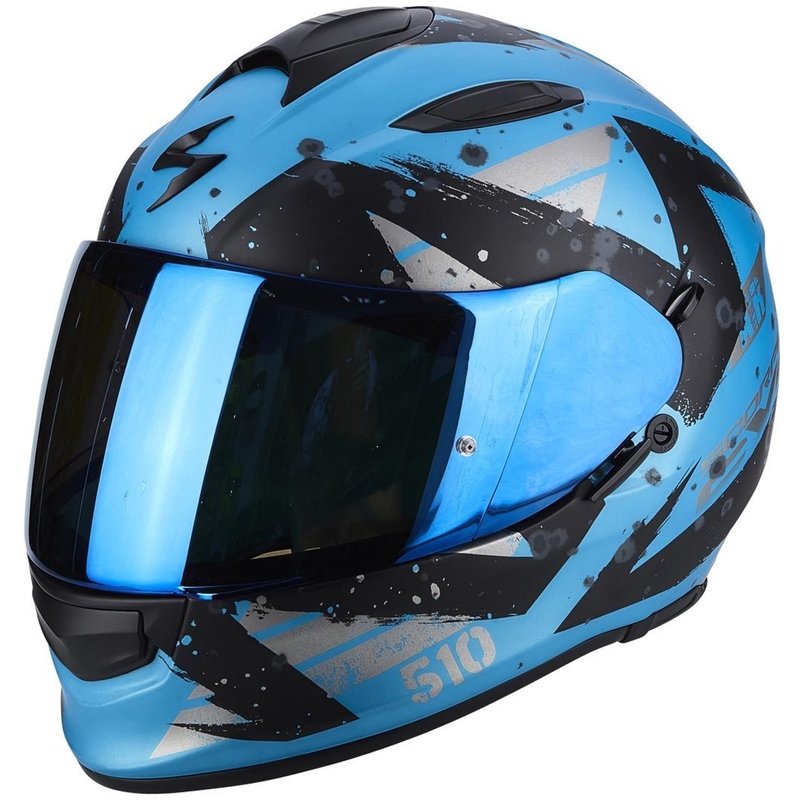 Cască integrală pentru motociclete Scorpion EXO-510 Air Marcus albastru mat-negru
