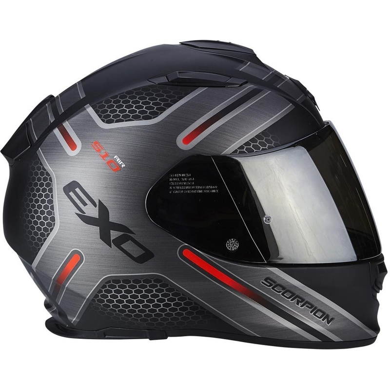 Casca de motocicletă integrală Scorpion EXO-510 Air Route Black Matte Red Sale lichidare
