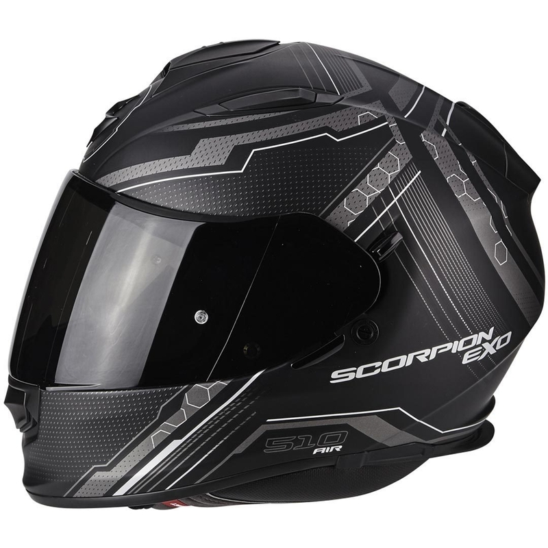 Scorpion EXO-510 Air Sync Cască de motocicletă integrată negru mată argintie lichidare