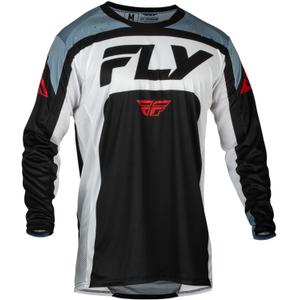 Tricou de motocros FLY Racing Lite 2024 negru-alb-gri