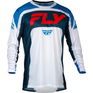 Tricou de motocros FLY Racing Lite 2024 roșu-alb-albastru