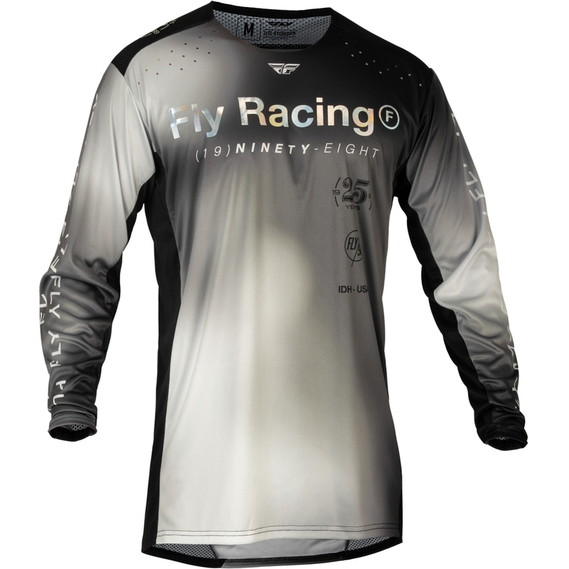 Tricou de motocros FLY Racing Lite 2024 gri-negru