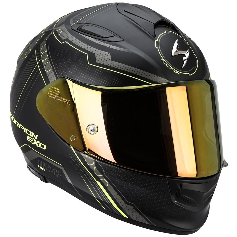 Cască integrală de motocicletă Scorpion EXO-510 Air Sync negru mat-fluo galben