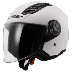Cască de motocicletă LS2 OF616 Airflow II Solid Gloss White Open Motorcycle Helmet