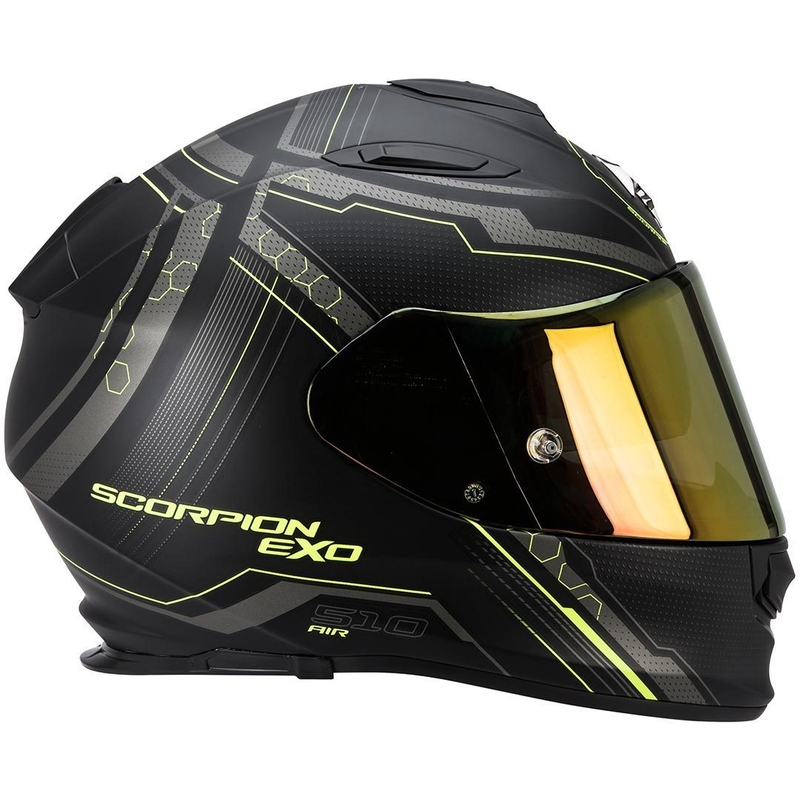 Cască integrală de motocicletă Scorpion EXO-510 Air Sync negru mat-fluo galben