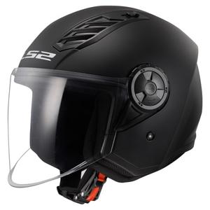 Cască de motocicletă LS2 OF616 Airflow II Solid Matte Black Open Moto Helmet