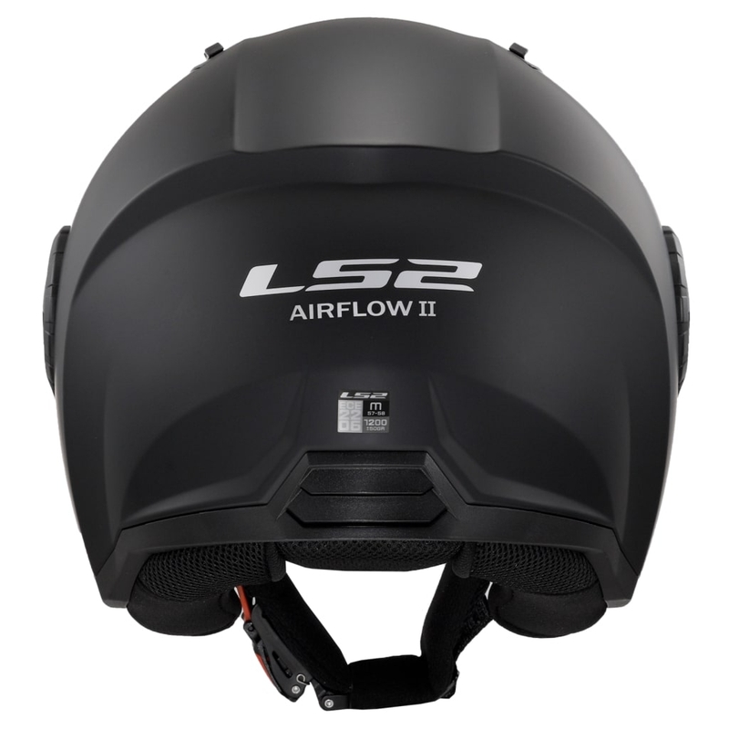 Cască de motocicletă LS2 OF616 Airflow II Solid Matte Black Open Moto Helmet