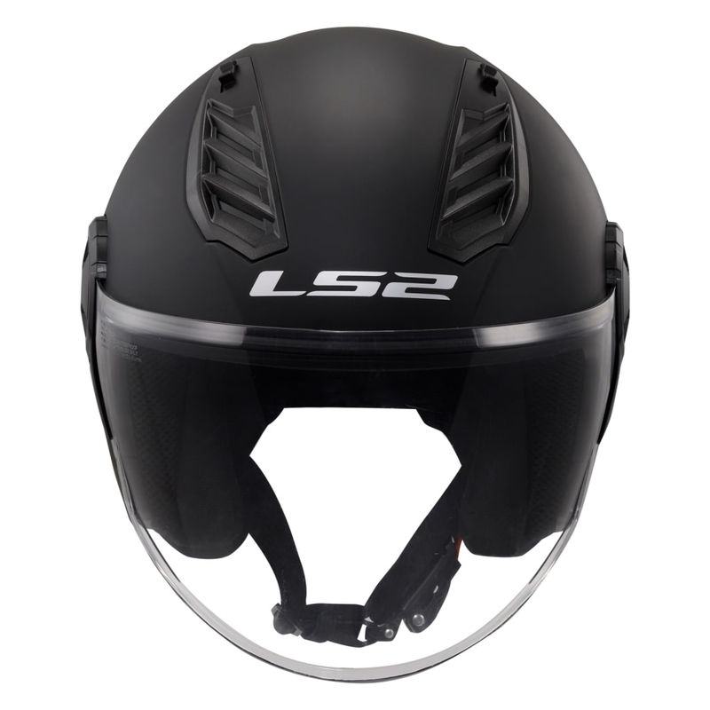 Cască de motocicletă LS2 OF616 Airflow II Solid Matte Black Open Moto Helmet
