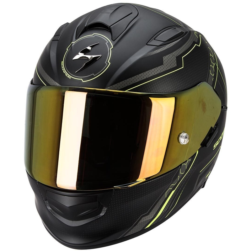 Cască integrală de motocicletă Scorpion EXO-510 Air Sync negru mat-fluo galben