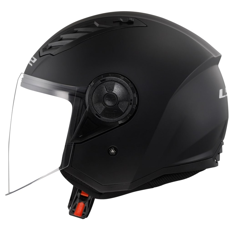 Cască de motocicletă LS2 OF616 Airflow II Solid Matte Black Open Moto Helmet