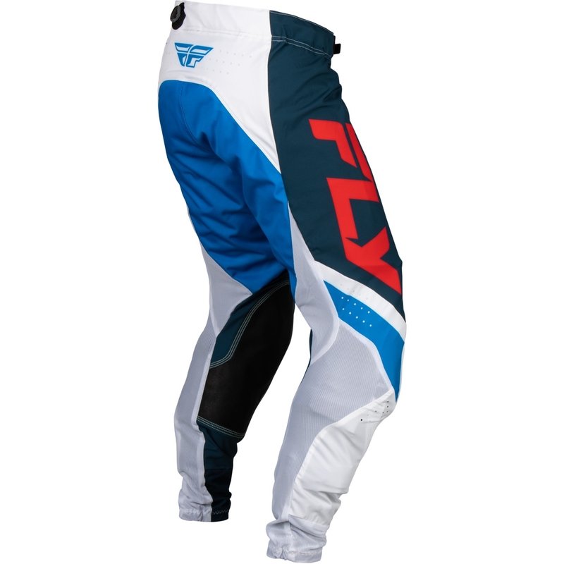 Pantaloni de motocros FLY Racing Lite 2024 roșu-alb-albastru
