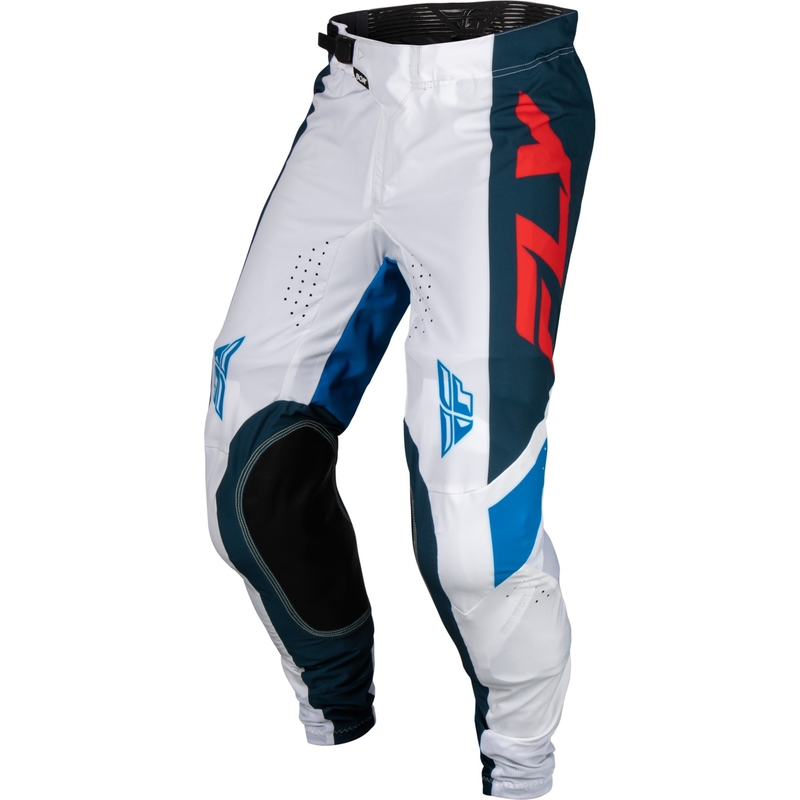 Pantaloni de motocros FLY Racing Lite 2024 roșu-alb-albastru