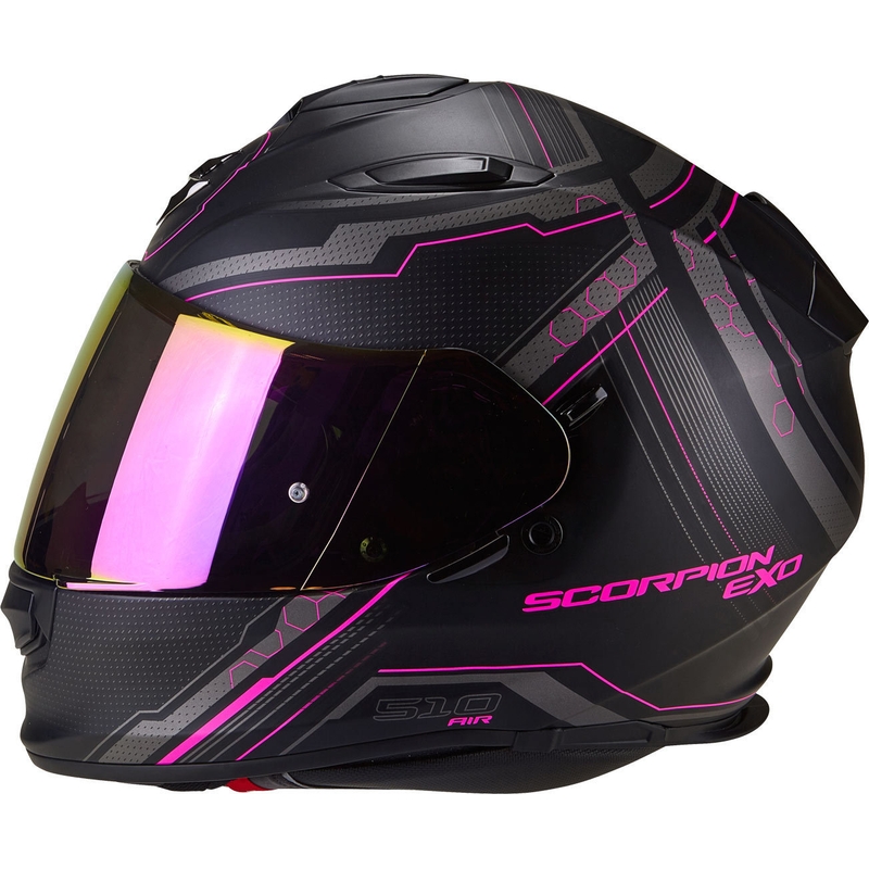 Cască integrală pentru motociclete Scorpion EXO-510 Air Sync negru mat-roz