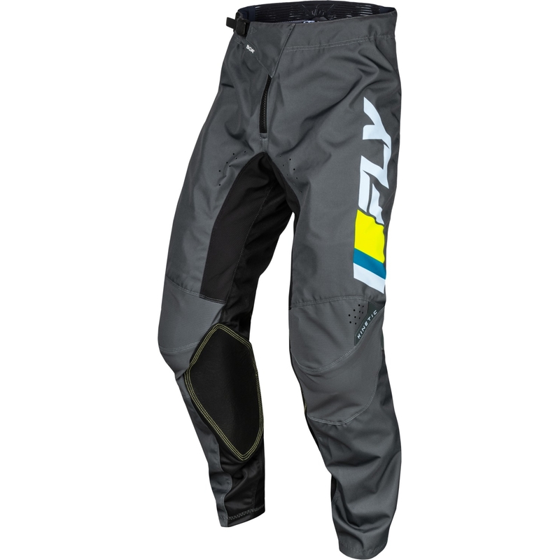 Pantaloni motocross FLY Racing Kinetic Prix gri-galben fluo - ofertă