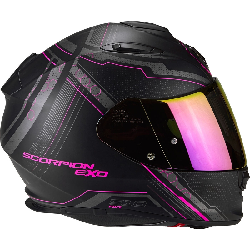 Cască integrală pentru motociclete Scorpion EXO-510 Air Sync negru mat-roz