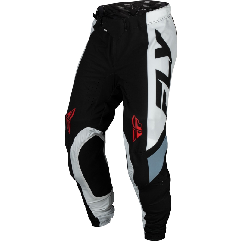 Pantaloni motocross FLY Racing Lite negru-alb-gri