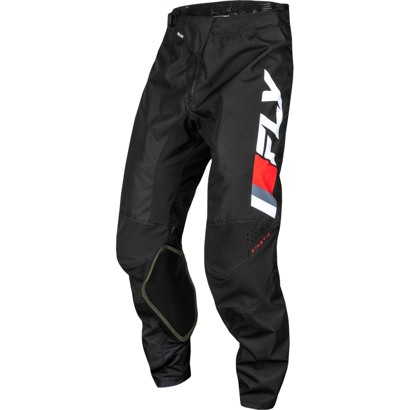 Pantaloni motocross FLY Racing Kinetic Prix roșu-gri-alb