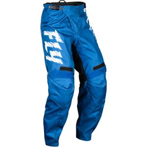 Pantaloni de motocros pentru copii FLY Racing F-16 2024 albastru și alb