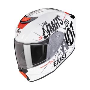 Cască de motociclist pentru copii Scorpion EXO-JNR AIR BOUM alb-negru