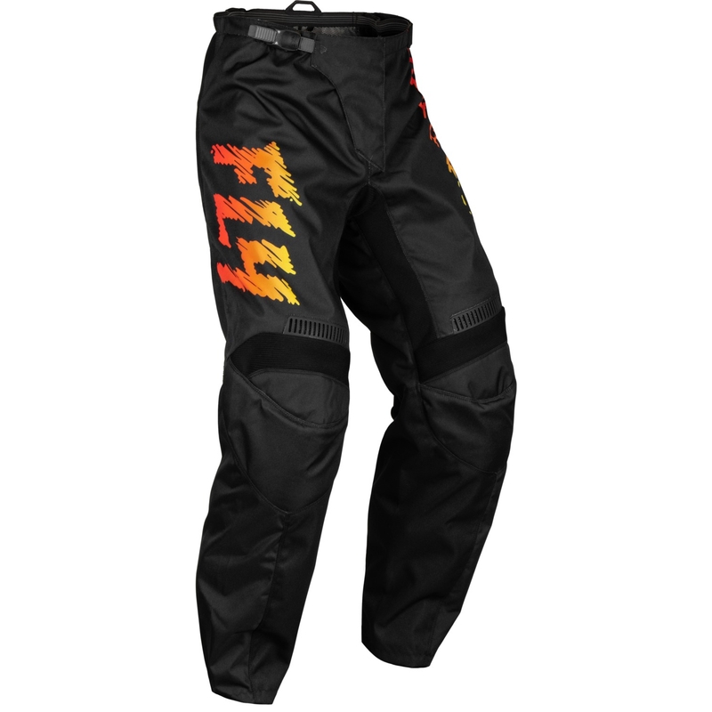 Pantaloni motocross pentru copii FLY Racing F-16 2024 negru-galben-portocaliu FLY Racing F-16 2024 negru-galben-portocaliu lichidare
