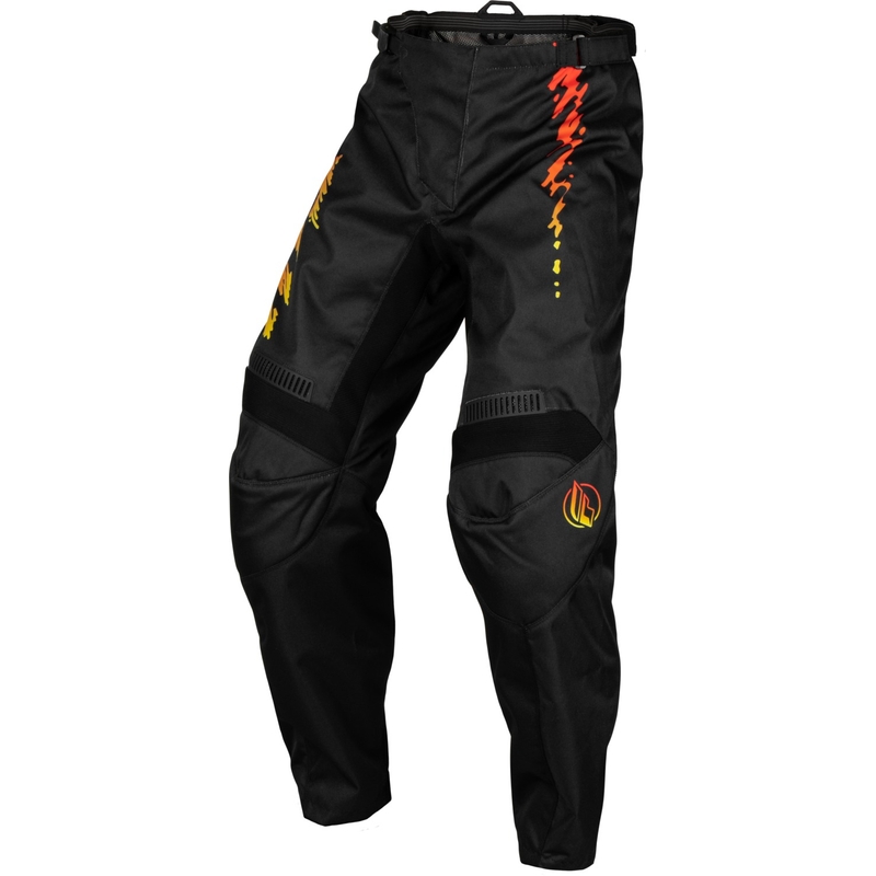 Pantaloni motocross pentru copii FLY Racing F-16 2024 negru-galben-portocaliu FLY Racing F-16 2024 negru-galben-portocaliu lichidare