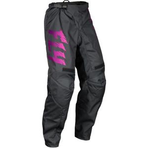 Pantaloni motocross pentru copii FLY Racing F-16 2024 gri-negru-roz