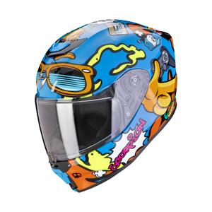 Cască de motocicletă pentru copii Scorpion EXO-JNR AIR FUN albastru-portocaliu