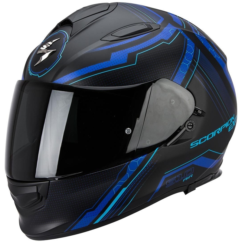 Cască de motocicletă integrală Scorpion EXO-510 Air Sync negru mat-albastru lichidare