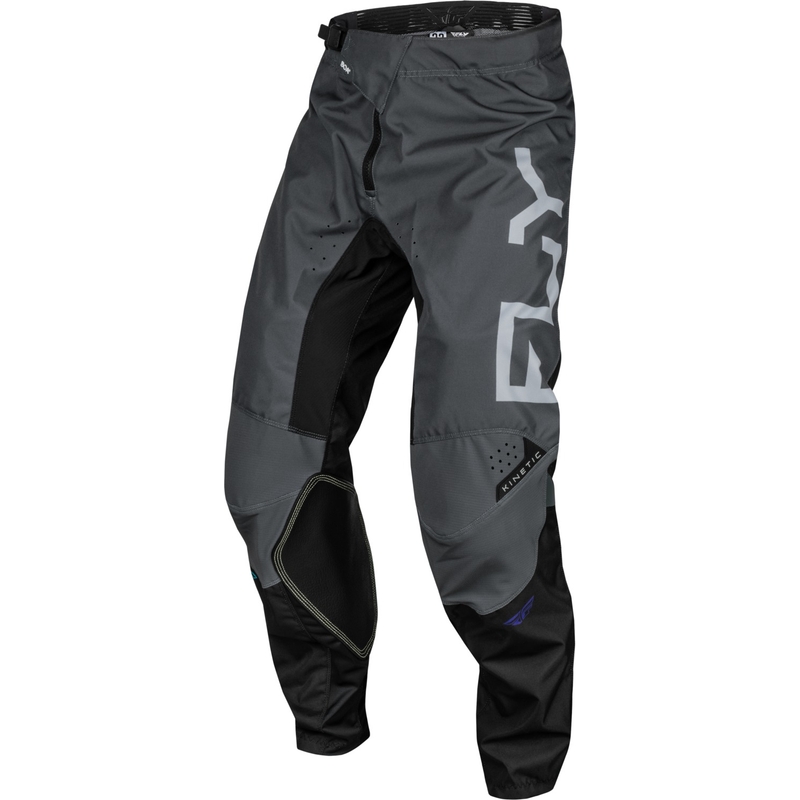 Pantaloni motocross FLY Racing Kinetic Reload 2024 gri-negru-albastru lichidare