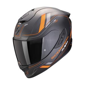 Cască integrală de motocicletă Scorpion EXO-1400 EVO II CARBON AIR MIRAGE negru mat-portocaliu
