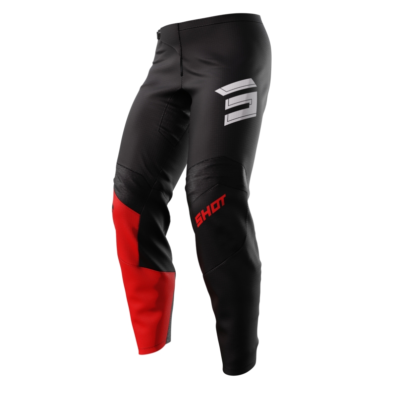 Pantaloni Motocross Shot trage Squad roșu lichidare