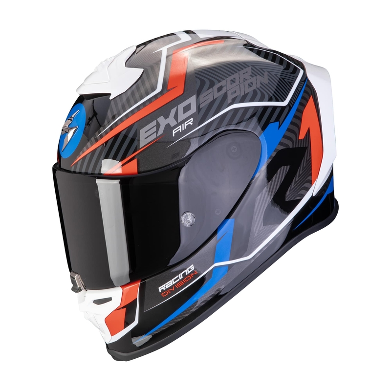 Cască integrală pentru motociclete Scorpion EXO-R1 EVO AIR COUP negru-roșu-albastru