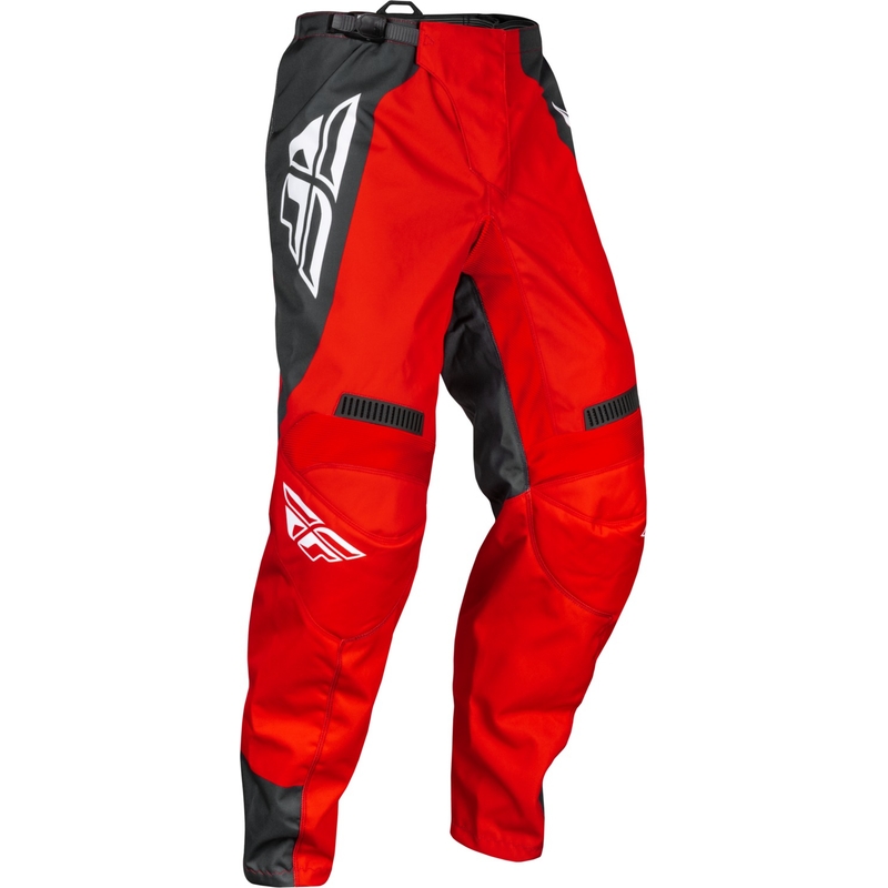 Pantaloni de motocross FLY Racing F-16 roșu-gri-alb