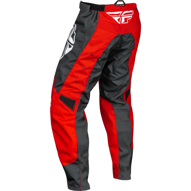 Pantaloni de motocross FLY Racing F-16 roșu-gri-alb