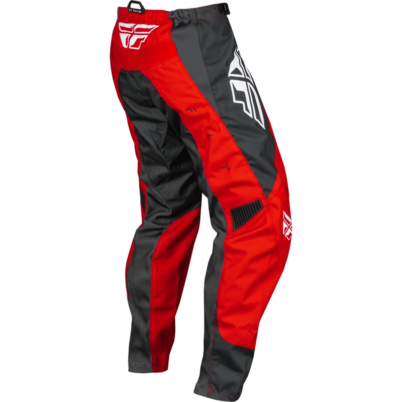 Pantaloni de motocross FLY Racing F-16 roșu-gri-alb