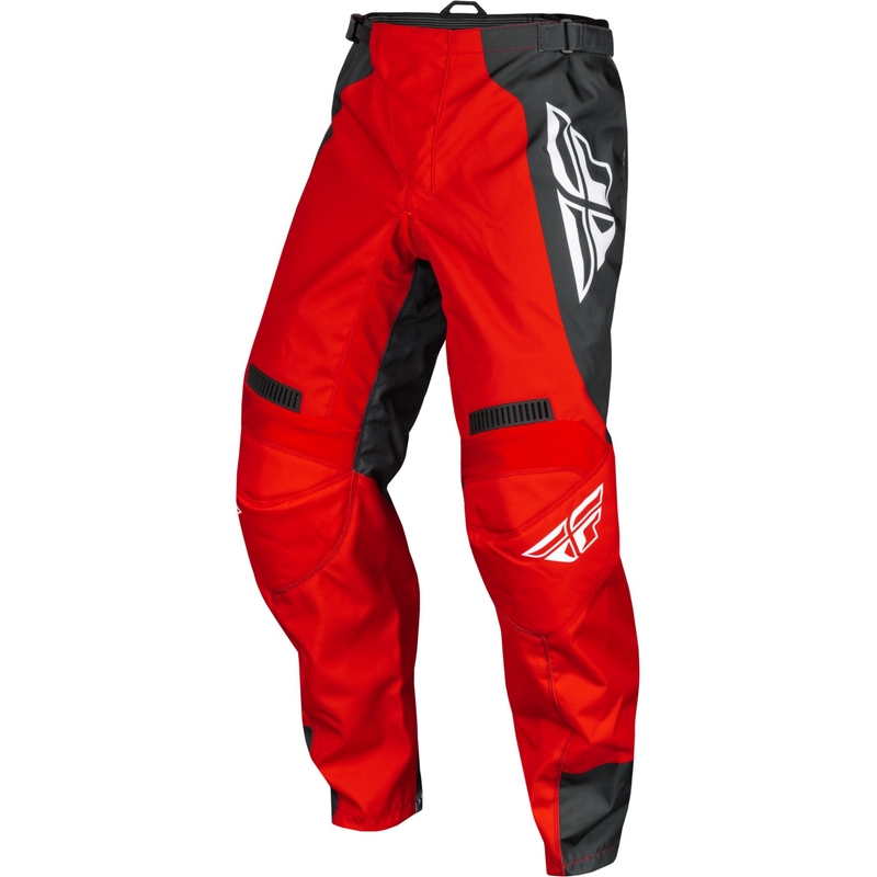 Pantaloni de motocross FLY Racing F-16 roșu-gri-alb