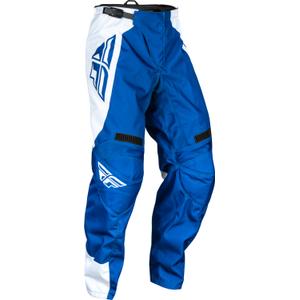 Pantaloni de motocros FLY Racing F-16 2024 albastru și alb