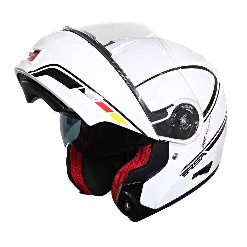 SET: Vyklápěcí přilba na motorku RSA TR-01 + čiré plexi